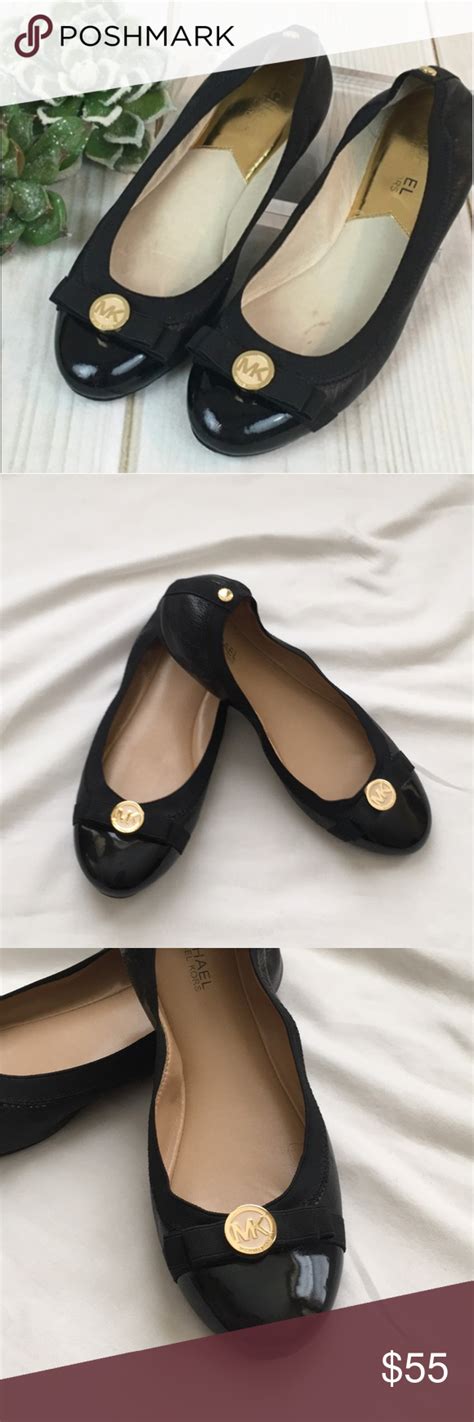 michael kors black ballet shoes|Michael Kors black slip on.